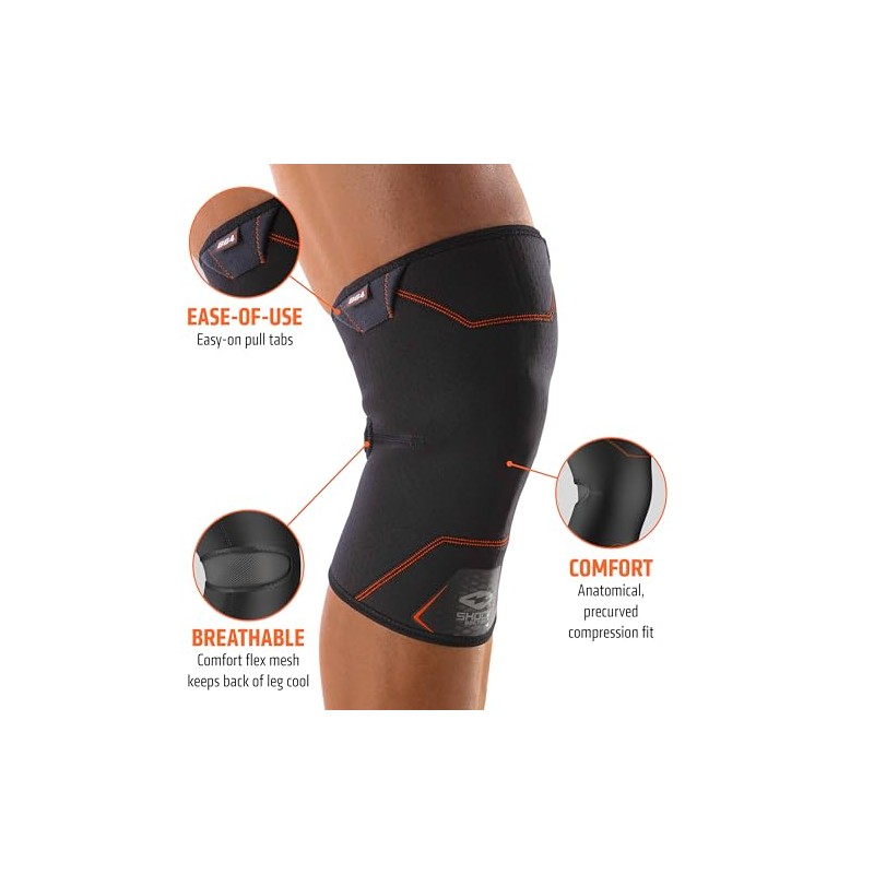 Shock Doctor Funda de compresión para Rodilla con cobertor de
