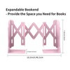 MSDADA Adjustable Book Ends, Metal Bookends for Heavy Books, Expandable