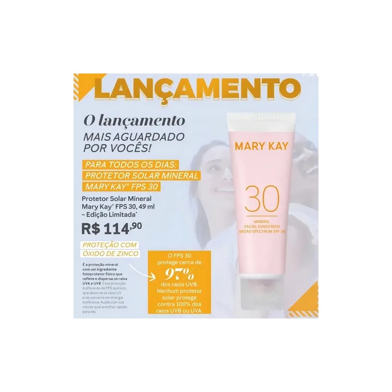 Protector Solar Facial Mineral Mary Kay FPS 30