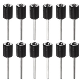 HARFINGTON 12pcs 3/8 Inch Sanding Drum Rubber Mandrels 2.35mm Shank Sanding Sleeve Holder for Drum Sander Rotary Grinder