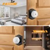 White & Black Door Knobs for Privacy, Coastal Knob with