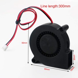 RUNCCI-YUN 3 Pcs DC 12V 3D Printer Cooling Fan Blower Fan for Cooling Heatsinks 3D Printer(50 x 50 x 15mm, black)