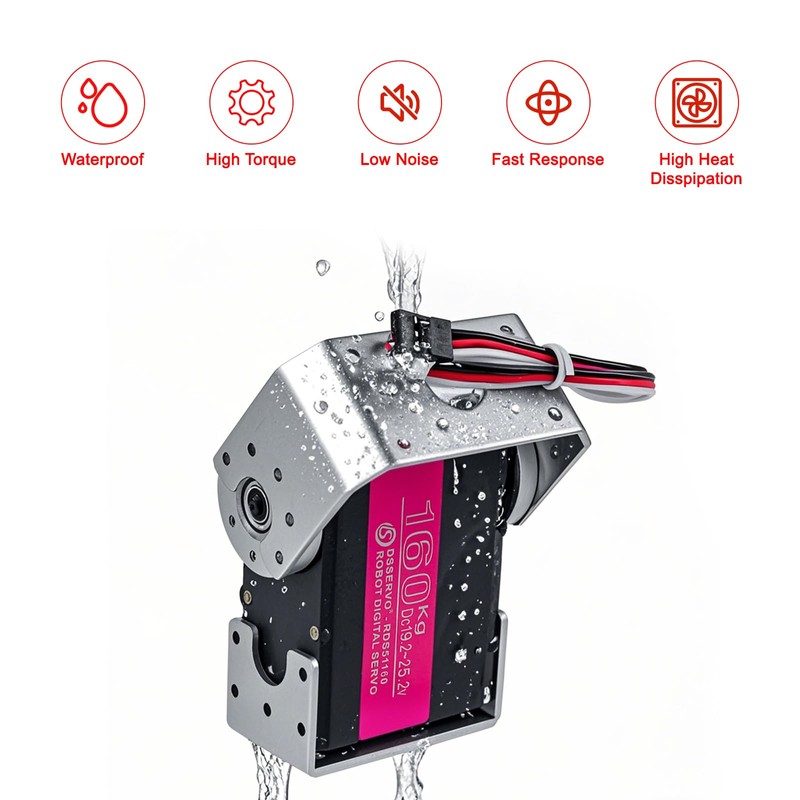 Wishiot RD51160 160KG High Torque Digital Servo Motor Dual-Shaft CNC