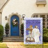 Dacawin He is Risen Garden Flag Easter Cross Religious Yard