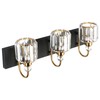 Ralbay Modern Bathroom Vanity Light Fixture, 3-Lights, Black Metal &