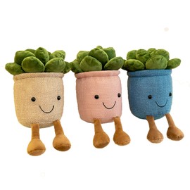 3 PCS Cute Potted Plush Toy Decorated Plush Doll Mock Cactus Plant Cute Potted Plush Toys Decorated with Cactus Plants, Plush Dolls, Soft and Fun Home Decoration Accessories