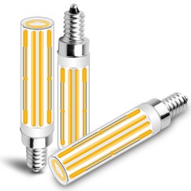 Megereet Updated E12 LED Bulbs 100W Incandescent Bulb Equivalent,E12 Candelabra Bulb COB 10W 1100LM, Warm White 2700k, Non-Dimmable LED Chandelier Light Bulbs for Ceiling Fan Lighting,Pack of 3