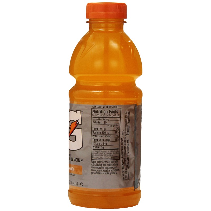 Gatorade Thirst Quencher, Orange, 20 Fl Oz (pack of 8)
