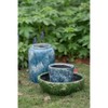 A and B Home 9.7" H Cylindrical Lush Blue Glaze