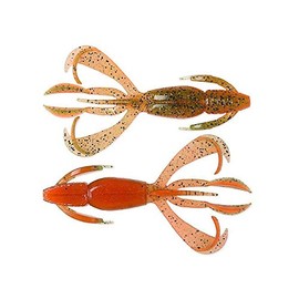 Keitech Crazy Flapper 2.8 Inch 3.6 Inch Rubber Fish Rubber Bait Creature Bait Colour CT15 - Motor Oil / Orange, Size 2.8 Inches (approx. 7 cm)