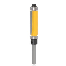 Mesee 8 mm Shank Flush Trim Cutter, Flush Cutter Set, Wooden Cutter Router Bit with Upper and Lower Bearings, Woodworking Tool for Trim, Engraving Machine, Trimming Machine