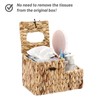 Sumnacon Square Woven Tissue Box Cover - Decorative Cube Wicker