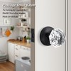 Gobrico 2 Pack Crystal Door Knobs Diamond Glass Hall/Closet Passage
