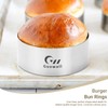 Guowall Hamburger Bun Rings, 4 inch Ring Molds for Cooking,