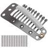 100pcs 10 Teeth Wig Clip Stainless Steel DIY Hairpiece Snap