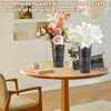 Merkaunis Galvanized Metal Vases 8 Pcs 9 Inch Black Farmhouse