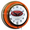 Peterbilt Trucks Class Pay Red Double Neon Advertising Clock Man