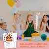 TIRYWT Pizza Party Birthday Invitations, Fill-In Style Birthday Party Invitations