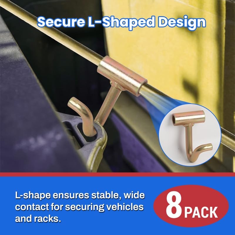 Iumcin Heavy Duty Thumb L Hooks for Tie Down Straps