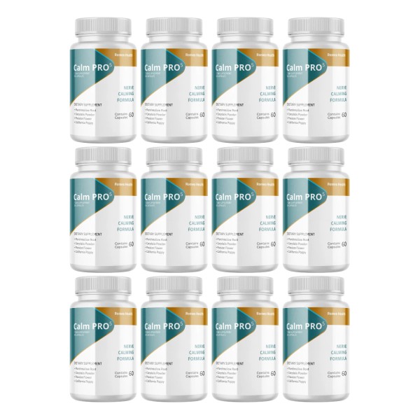 Romeo Health (12 Pack) CalmPro 5 Nerve Calming Support Formula