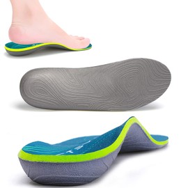 iFitna Insole, Ergonomic Design, Arch Support, Shock Absorption, U-Shaped Heel, For Sports, Standing, Work, Footbed, Non-Slip, Ultra Lightweight, Unisex, Size Adjustment (12.0 - 12.2 inches (5 L) (305