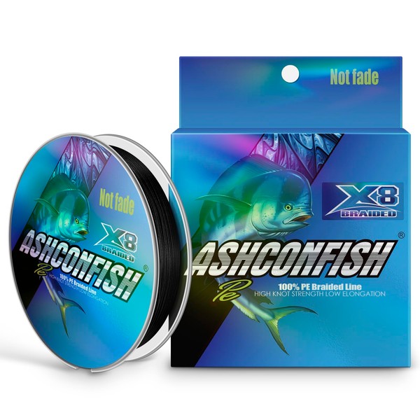 Ashconfish Braided Fishing Line Color Never Fade 8 Strands Super