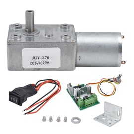 6V Geared Motor DC Turbo Worm Mini Speed Reduction Electric Motors with Governor JGY3706V40RPM