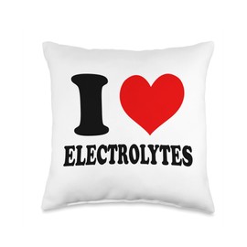 I Love Electrolytes Throw Pillow