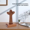Wood Cross Tabletop Decor Hand Crafted Surface Polishing Sturdy Durable