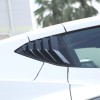 necar2020 Car Rear Quarter Window Louver Trim Glossy Black Cover