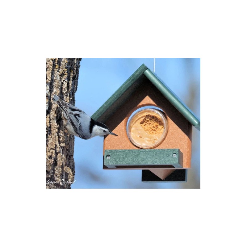 AmishToyBox.com Amish-Made Peanut Butter Bird Feeder, Eco-Friendly Poly Lumber, Fits