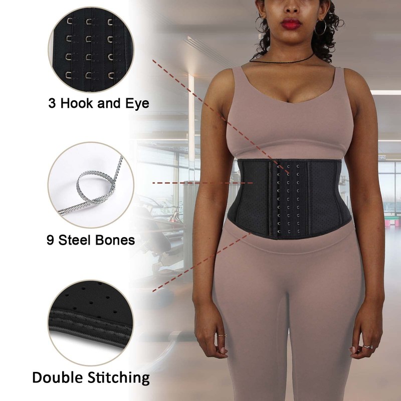 Atbuty Super Short Torso Waist Trainers Cincher Corset Tummy Shaper