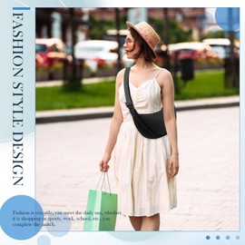 TIECHI Crescent Cross Body Bag Women, Small Bags for Women with Adjustable Strap, Nylon Handbags & Shoulder Bags Chest Bag for Travel Daily Use, Black