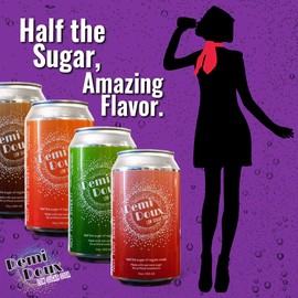 Demi Doux Low Sugar Soda - Low Sugar Soft Drink, No Artificial Sweeteners (Cola, 12-pack)