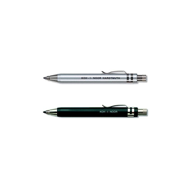Koh-I-Noor 5358 Metal Mechanical Pencils with Sharpener and Clip Assorted