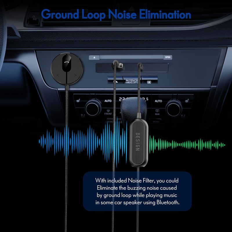 BESIGN BK01 Bluetooth Car Reciever with Ground Loop Noise Filter