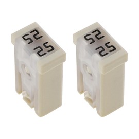 YINETTECH 2Pcs 25AMP 32V Slotted Cartridge Fuses Miniature Cartridge with Female Terminals for 2.8 MM Male Terminals for Truck Compatible with Ford JAP