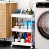 SPACEKEEPER Storage Rolling Cart, 3 Tier Laundry Room Organization Utility