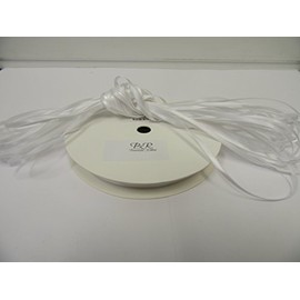 1 Bundle of 3mm x 10 metres Satin Ribbon White Satin Double Sided 3 mm