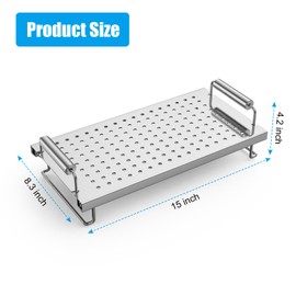 Outspark Adjustable Griddle Warming Rack for Blackstone 17 22 28 36 Inches Griddle, 304 Stainless Steel Grill Roasting Rack Accessories for Weber Charbroil and Most Tabletop Flat-top Griddle Grills