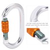 Locking Carabiner Clip Aluminum Alloy Oval Locking Heavy Duty Carabiner
