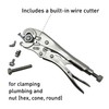 Locking Pliers with Wire Cutter, Cr-Mo Alloy Steel, 3-Side Locking