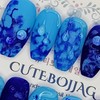 Aqua Matte Handmade Nail Tips - Water Drops / 아쿠아
