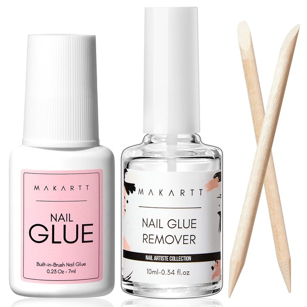 Makartt Makartt Nail Glue with Glue Remover Kit, Super Strong