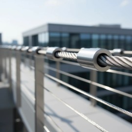 Cable Railing Kit 1/8 In Polished Steel Cable Wheel Protector Sleeve For Tensioner Terminal UseDefault: Default