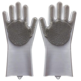 Pet Grooming Gloves for Bathing and Hair Removal, Dogs and Cats Bath Shampoo Brush , Soft and Durable Silicone Scrubber Glove for Pets Shower Like Horse, Dog and Cat