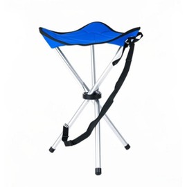 OVINEG Folding Camping Stool,16.5" Folding Camping Chairs,Portable Tripod Seat,Outdoor Travel Tall Chair for Camping Walking Hunting Hiking Fishing Mountaineering Picnic Beach BBQ Garden Lawn(Blue)