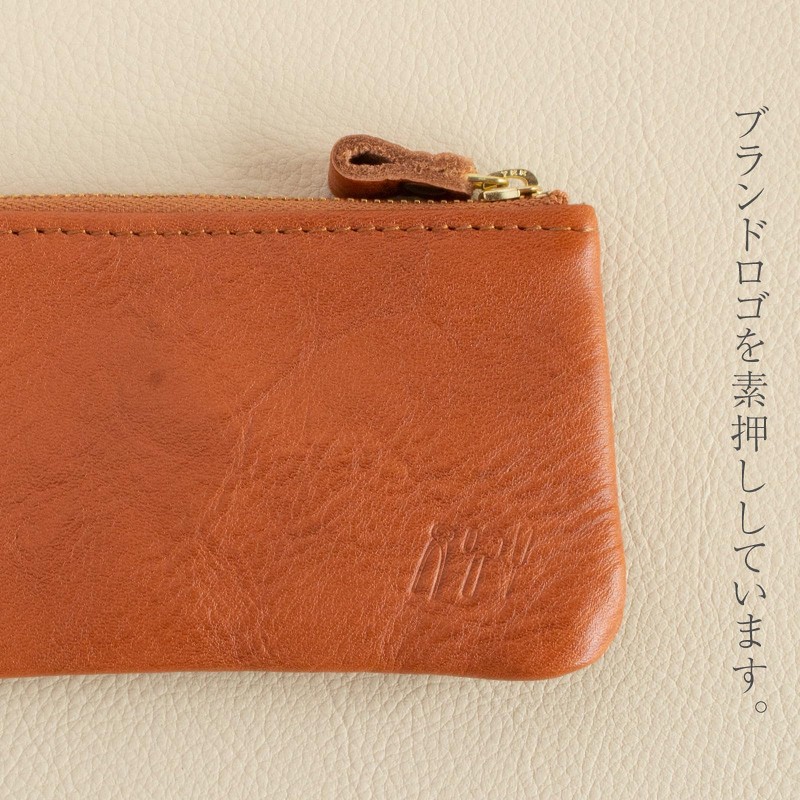 artigianoworks apo-12ns Coin Purse, Round Zipper, Cowhide Leather, Nume Leather,