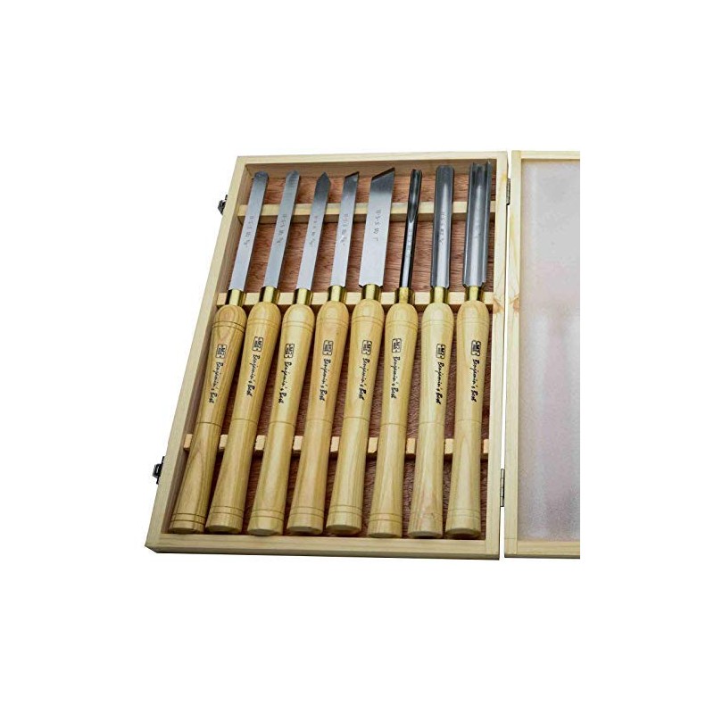 PSI Woodworking LCHSS8 Wood Lathe 8pc HSS Chisel Set