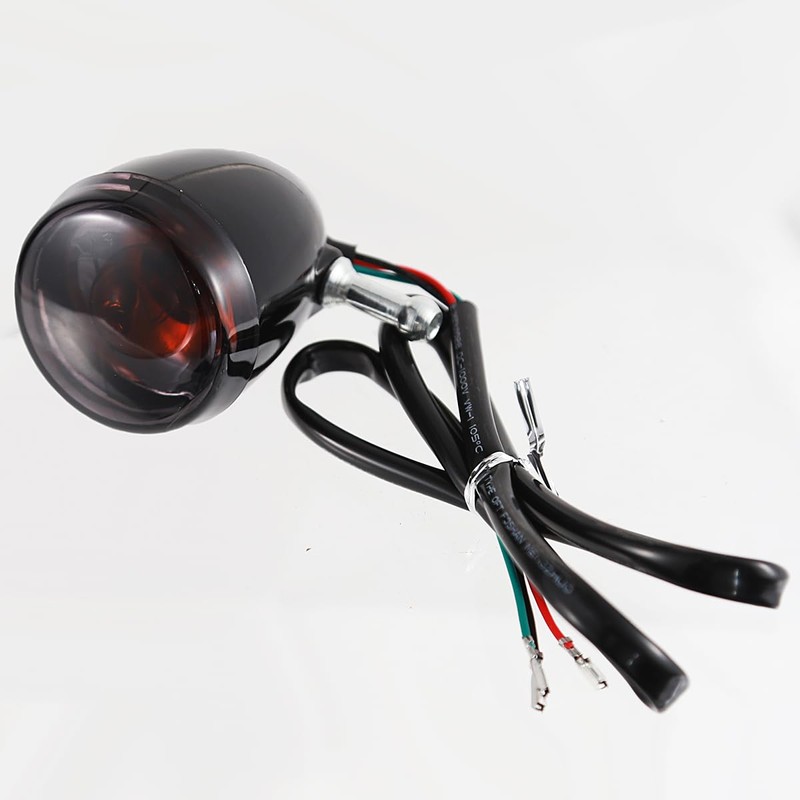 Front Gloss Black Bullet Smoked Turn Signals For Harley 2004-2013